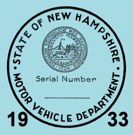 (image for) 1933 New Hampshire inspection sticker